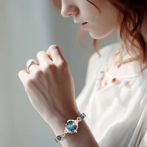 Vista 7 de SOLLEN Reloj de cuarzo para mujer, relojes analógicos de cuarzo de moda impermeables para mujer