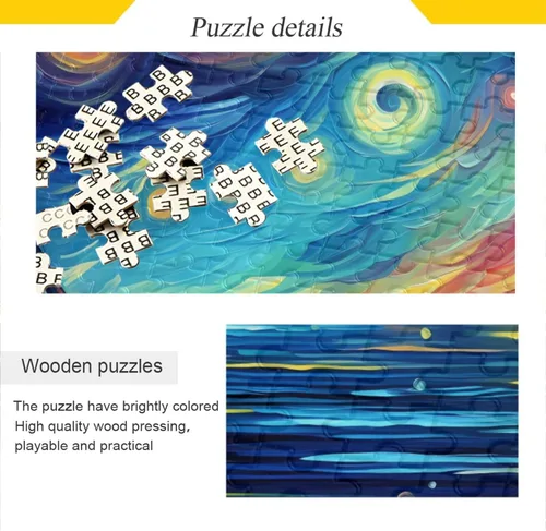 Vista 2 de Painting of Sailing Jigsaw Puzzle, 500 Pieces Paper Wood Composite Material Zigsaw with Storage Bag and Reference Picture Easy to Solve