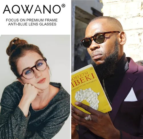 Vista 5 de AQWANO Paquete de 3 lentes de lectura bifocales con bloqueo de luz azul para computadora, marco redondo y elegante, monturas ultrafinas, ligeras