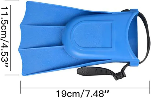 Vista 2 de Aletas de esnórquel, aletas de natación, tamaño de viaje, cortas, ajustables, para buceo, niños, niñas, niños, aletas de natación de tacón abierto