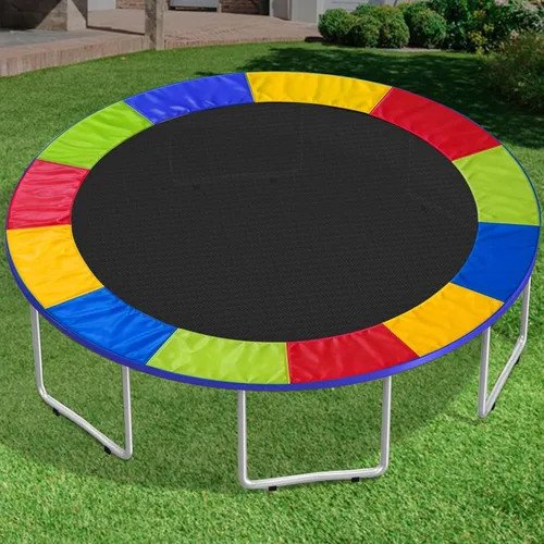 Vista 4 de Almohadilla de seguridad de repuesto para trampolín, cubierta de resorte de espuma impermeable y resistente a desgarros, almohadilla redonda