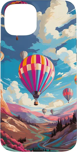 Vista 9 de Colorful Hot Air Balloons Pop Art Style Case for iPhone 17