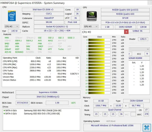 Vista 3 de INTEL XEON E5-2696v3 SR1XK 18-CORE 2.3GHz - Caché de 45 MB - Socket R3 (LGA2011-3) -Procesador CPU