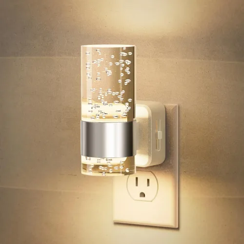 Vista 16 de JandCase Luz nocturna, luces nocturnas automáticas enchufables a la pared, luz nocturna LED regulable con brillo ajustable, luces nocturnas