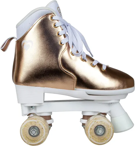 Vista 2 de Circle Society Adjustable Kids Roller Skates, Sizes 12-3 & 3-7 US, Indoor & Outdoor Roller Skates, Comfortable Lace-Up Design for Beginners, Fun