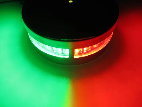 Vista 5 de Pactrade Marine Luz de navegación horizontal SS304 bicolor LED verde y rojo 110LM