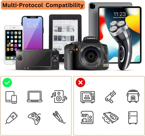 Vista 6 de Adaptador de viaje, todo en todo el mundo, adaptador universal europeo, enchufe de cargador de pared internacional para (sin puerto USB) Asia Europa