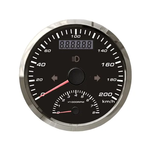 Vista 9 de ELING Velocímetro GPS de 3.346 in con tacómetro 60KM/H 4000RPM para automóvil, motocicleta, ATV, UTV, kilometraje reiniciable con retroiluminación