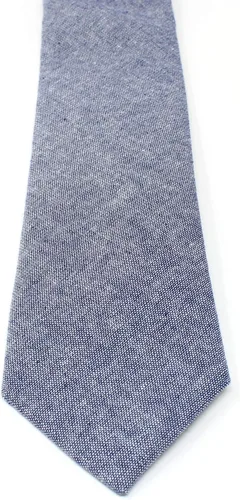 Vista 14 de Corbata delgada de algodón cambray para hombre, estilo desgastado texturizado - 2 1/2 pulgadas de ancho