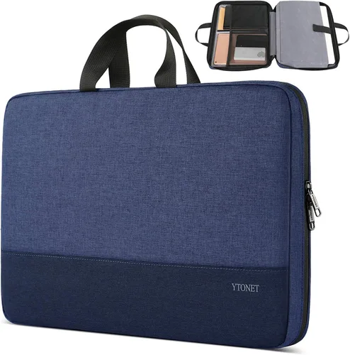 Vista 30 de Ytonet Funda profesional para transportar laptop de 13 a 13.3 pulgadas, delgada, con asas, resistente al agua, compatible con laptops MacBook Air
