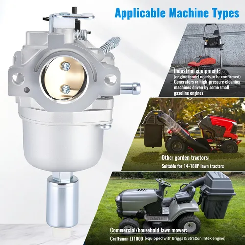 Vista 3 de Carburador 799727 Compatible con Briggs & Stratton 799727 698620 794572 14HP 15HP 16HP 17HP 17.5 HP 18HP Motores Intek Cortacésped Tractor