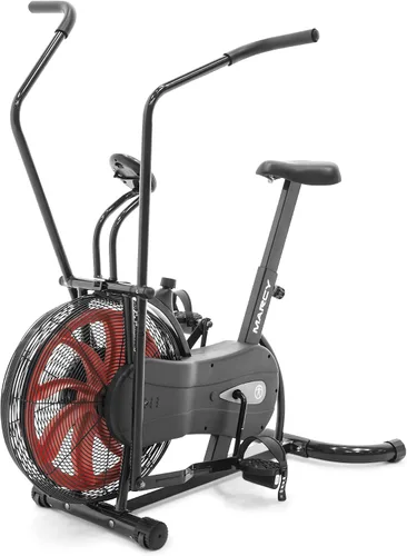 Vista 4 de Marcy Bicicleta fija de ejercicios con ventilador y resistencia de aire con manillares de doble acción