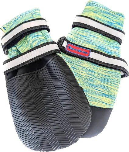 Vista 16 de Botas protectoras para patas de perro en neopreno, para todos los climas, con correas retráctiles en 5 tamaños., Negro