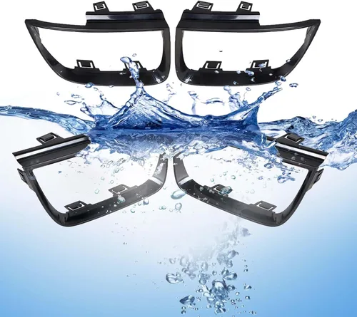 Vista 7 de WFLNHB Juego de 4 cubiertas de bisel de luz trasera de repuesto para Chevy Camaro LT LS SS 2010-2013 biseles negros brillantes para el lado