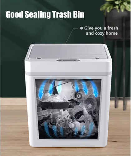 Vista 8 de TOMYEUS Cubo de basura automático con sensor de movimiento, cubo de basura eléctrico inteligente, cubo de basura para el hogar, cubo de basura