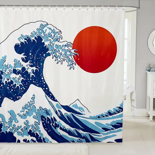 Vista 21 de Butterfly Shower Curtain Bohemian Bathroom Shower Curtain Set for Kids Adult Sun Moon Bath Curtain Yellow Butterfly Waterproof Curtains Room Decor