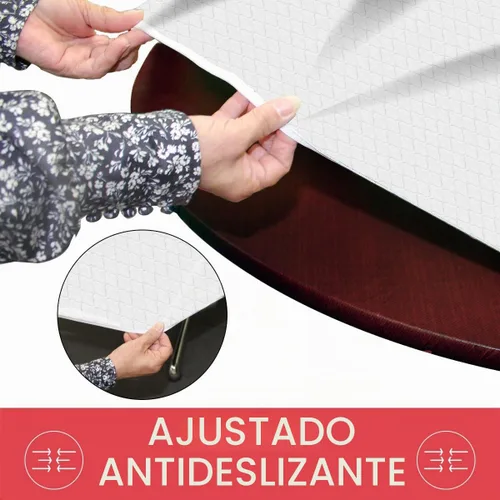 Vista 4 de LAMINET - Protector de Mesa Acolchado de Lujo con Bordes Elásticos de Servicio Pesado - Redondo Pequeño - Se Adapta a Mesas de hasta 44" de Diámetro