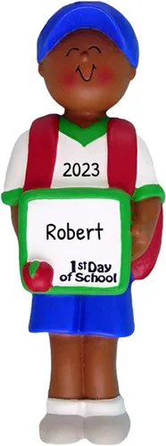 Vista 10 de Adornos escolares personalizados 2024 – Regalos de regreso a clases para estudiantes, mi primer día de escuela, nerviosismo, adornos de Navidad