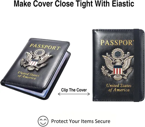 Vista 5 de Tarjetero para pasaporte, Negro