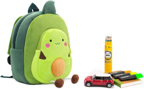 Vista 6 de NICE CHOICE Linda bolsa cruzada para niños pequeños de peluche con dibujos animados, mini bolsa de viaje para bebé niña niño de 2 a 6 años, Mochila
