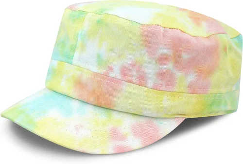 Vista 10 de The Hat Depot Cadet Military Army - Gorra de béisbol de algodón lavado con teñido anudado y algodón lavado básico y desgastado, gorra de algodón