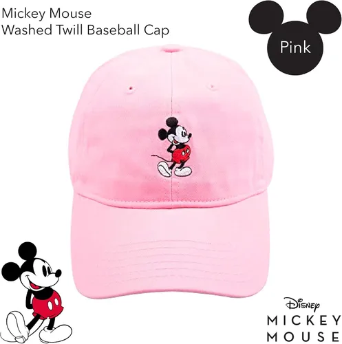 Vista 2 de Disney Mickey Mouse Embroidered Cotton Adjustable Dad Hat with Curved Brim