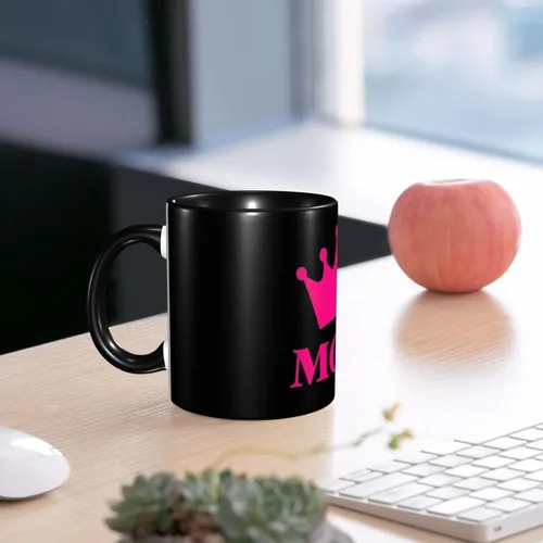 Vista 7 de Taza de café con texto en inglés "Mom Is The Most Beautiful", tazas de té, tazas de café, tazas de café de cerámica para mujeres, hombres, oficina