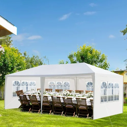 Vista 10 de Carpa para exteriores, carpa de fiesta de boda, refugio de campamento, refugio instantáneo comercial, tienda de campaña impermeable con paredes