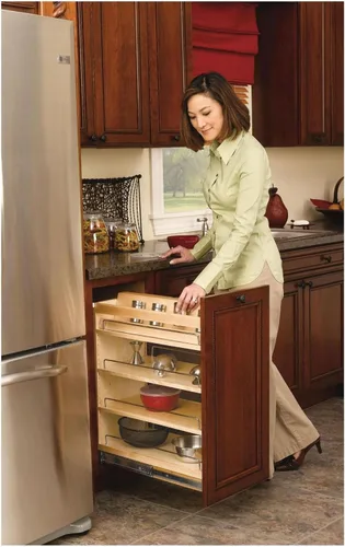 Vista 5 de Rev-A-Shelf Organizador extraíble de gabinete con base de madera