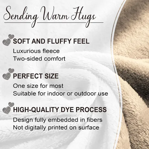 Vista 5 de Vprintes Gifts for Her - Sherpa Fleece Wearable Blanket Hoodie -Gifts for Wife from Husband
