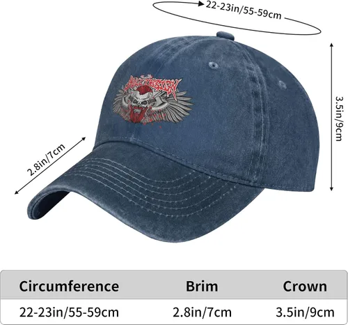 Vista 8 de Sombrero de vaquero de moda para hombre y mujer, ajustable para cuatro estaciones, gorra de béisbol del infierno con ángel, azul marino, Azul marino