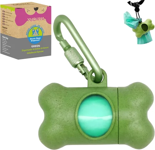 Vista 11 de Dispensador de bolsas de recogida de caca de perro con 1 rollo de color aleatorio, bolsas de residuos para perros a prueba de fugas y perfumadas