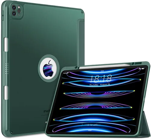 Vista 12 de VIKESI Funda para iPad Pro 12.9 de 6ª/5ª/4ª/3ª/3ª generación 2022/2021/2020/2018, cubierta trasera transparente