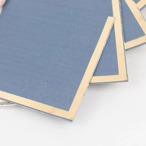 Vista 89 de Efavormart 50 Pack 5"x5" Servilletas azules de papel suaves de 2 capas, servilletas desechables para cóctel - 18 GSM