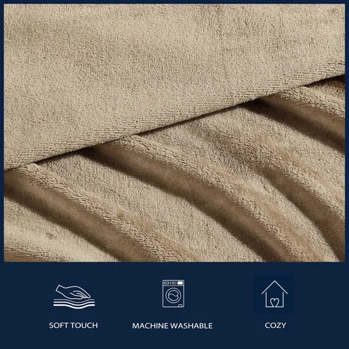 Vista 5 de Nautica - Manta tamaño Twin, forro polar de felpa ultrasuave para cama o sofá, ropa de cama de peso medio para comodidad durante todas