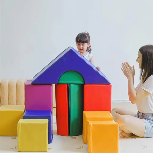 Vista 8 de Soozier Bloques de escalada de espuma para niños pequeños, juego de 11 piezas, surtido Juego de actividades para escalar y gatear, bloques
