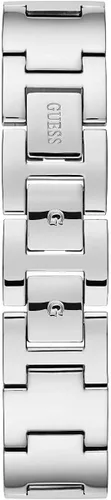 Vista 3 de GUESS Reloj analógico de cuarzo clásico para mujer con correa de acero inoxidable W1142L1, plata, pulsera, plateado, Pulsera
