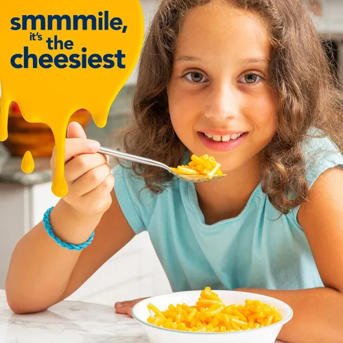 Vista 5 de Kraft Original Macaroni & Cheese - Macarrones con queso de sabor original para la cena (paquete de 24 unidades, cajas de 7.25 onzas)
