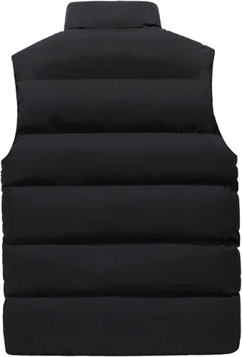 Vista 2 de WENKOMG1 Chaleco acolchado de invierno para hombre, ligero, plegable, con cremallera, sin mangas, resistente al agua