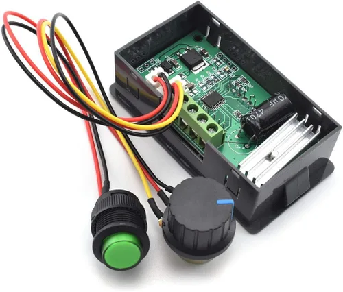 Vista 3 de SDTC Tech Controlador de velocidad del motor de 6V-30V 8A DC 6V 12V 24V PWM Interruptor de control de velocidad sin pasos Regulador de controlador