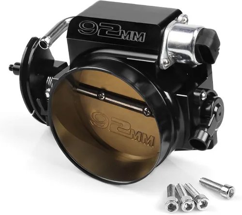 Vista 12 de Ensamble de cuerpo de acelerador de 92 mm de Endxedo Compatible con motor LS LS1 LS3 LS6 LSX de 4 pernos de aluminio negro