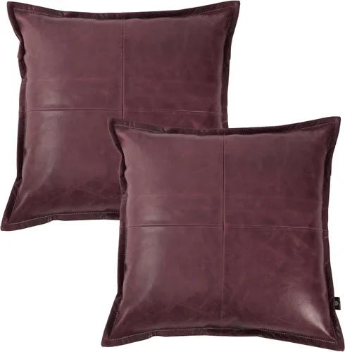 Vista 93 de Funda de almohada de cuero de cordero 100% cuero de cordero – Funda de cojín para sofá – Fundas decorativas para sala de estar y dormitorio, cuero