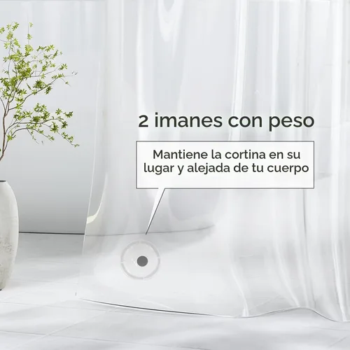Vista 2 de Amazer forro de cortina de ducha para cabina, 36x72 forro de ducha de plástico transparente PEVA de peso medio para cortinas interiores de ducha