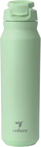 Vista 8 de REDUCE Hydrate Pro - Botella de agua aislada de acero inoxidable de 24 onzas, tapa abatible a prueba de fugas, apta para lavavajillas, sin BPA, Negro