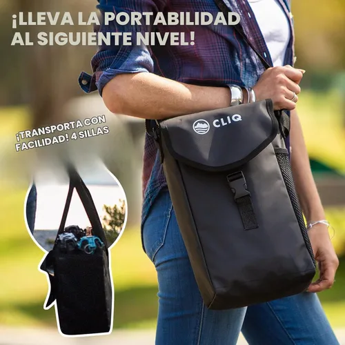 Vista 4 de CLIQ Chair Carry Bag, Waterproof Nylon Holds 2, 4, and 6 Camping Chairs