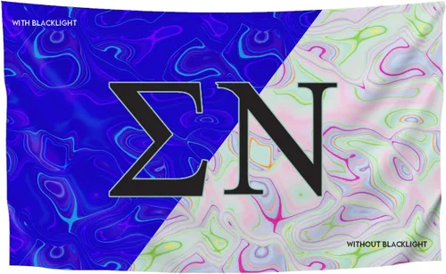 Vista 30 de Greek Club Sorority & Fraternity - Bandera de luz negra, 3 pies x 5 pies, licencia oficial, tapiz, exhibición, poliéster, pancarta de letras, CHI