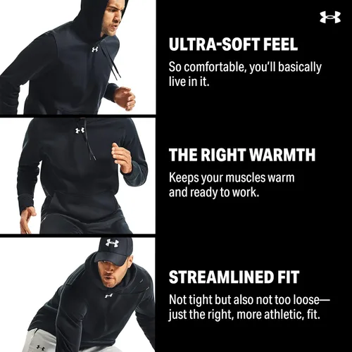 Vista 2 de Under Armour - Sudadera Hustle de vellón con capucha para hombre