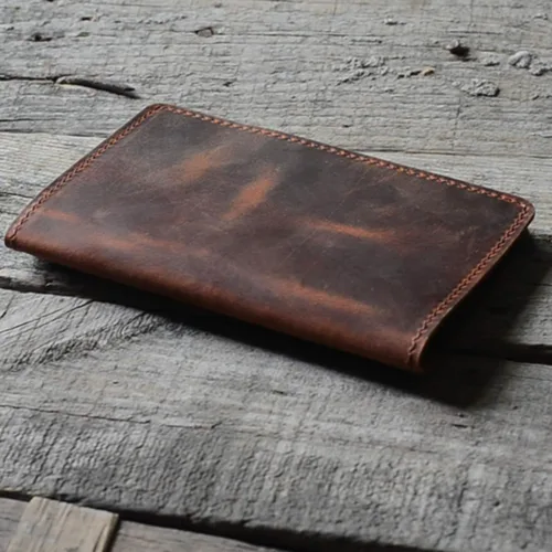 Vista 2 de JJNUSA Funda para diario de cuero genuino vintage hecha a mano para diario de 3.5 x 5.5 pulgadas, notas de campo, Moleskine Cahier, cuadernos