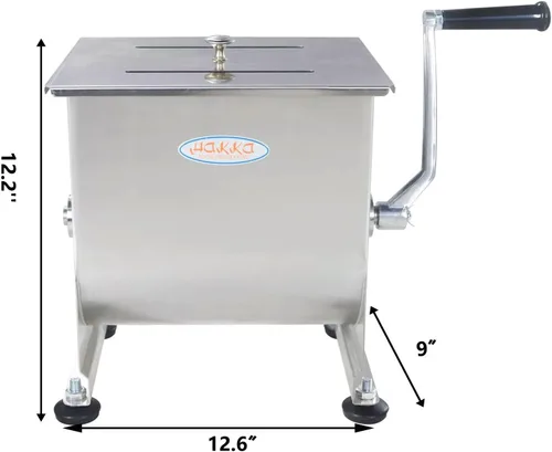 Vista 8 de Hakka - Embutidora de salchichas de 7 libras/3 L y mezcladora manual de carne de 15 libras / 7.5 L