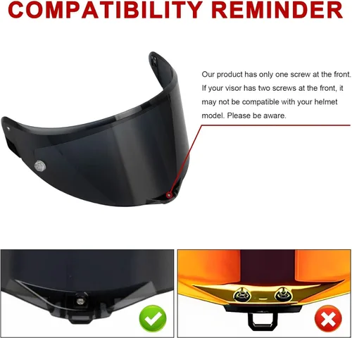 Vista 2 de PSLER Pista GP RR - Visera Pista para casco de motocicleta, repuesto para Pista GPR CORSA-R Pista GPRR RACE 3, color negro